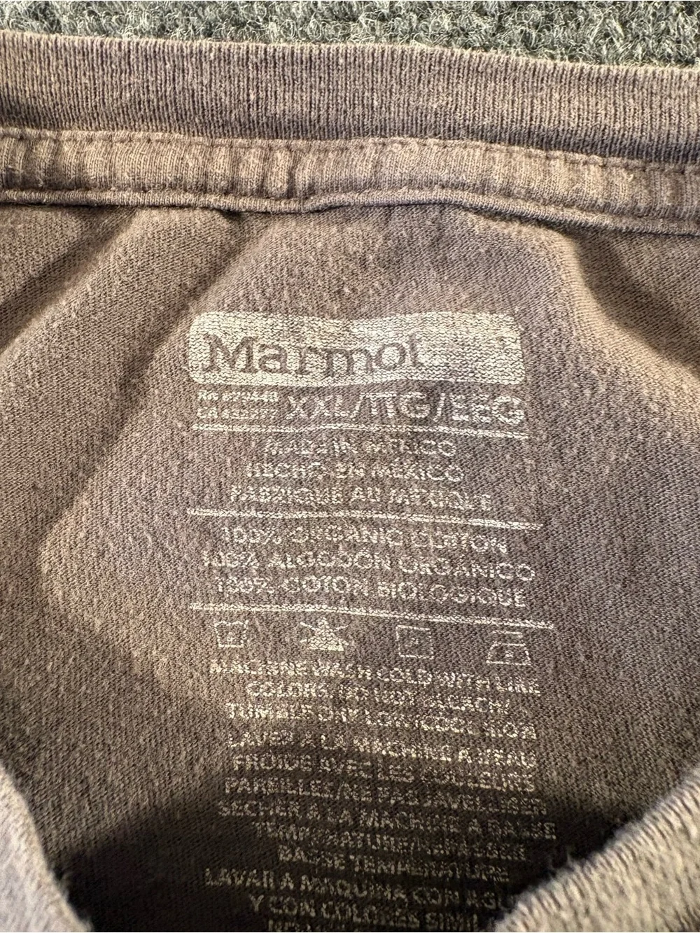 Marmot Men’s XXL Gray Mountain Graphic Organic Cotton T-Shirt